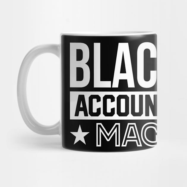 Black Accountant magic  Accounting tax season numbers by Caskara